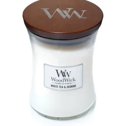 Woodwick geurkaarsen White Tea & Jasmine