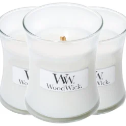 Woodwick geurkaarsen White Tea & Jasmine
