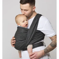 Zaffiro Be Close Beige Leaves Multifunctionele Draagdoek